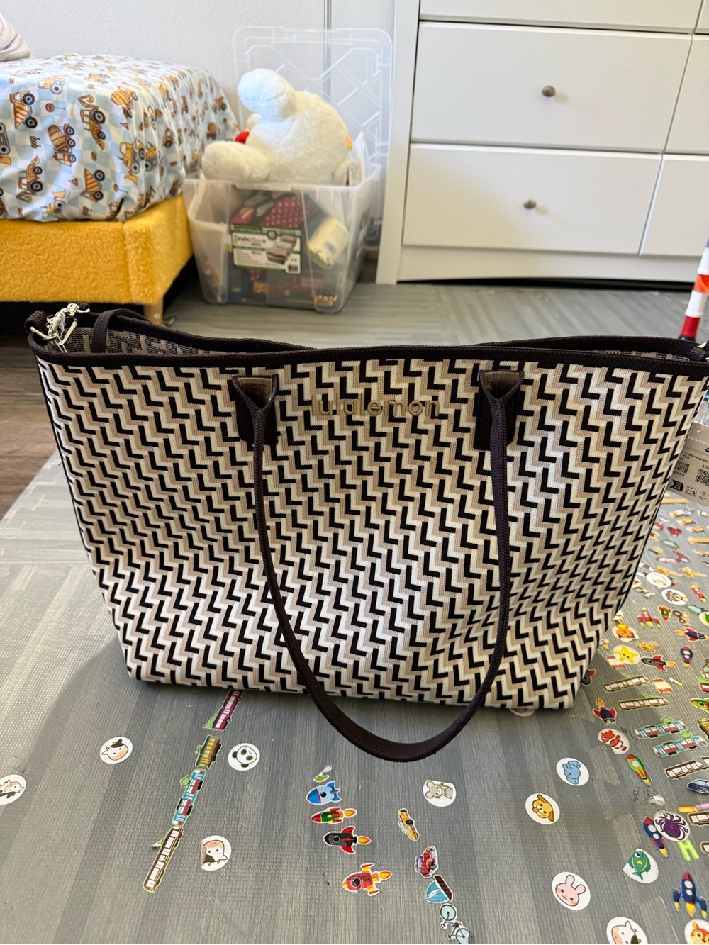 Lululemon Classic Monogram Knit Tote Bag
